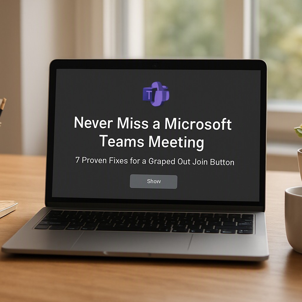 Never Miss a Microsoft Teams Meeting: 7 Proven Fixes for a Greyed‑Out Join Button